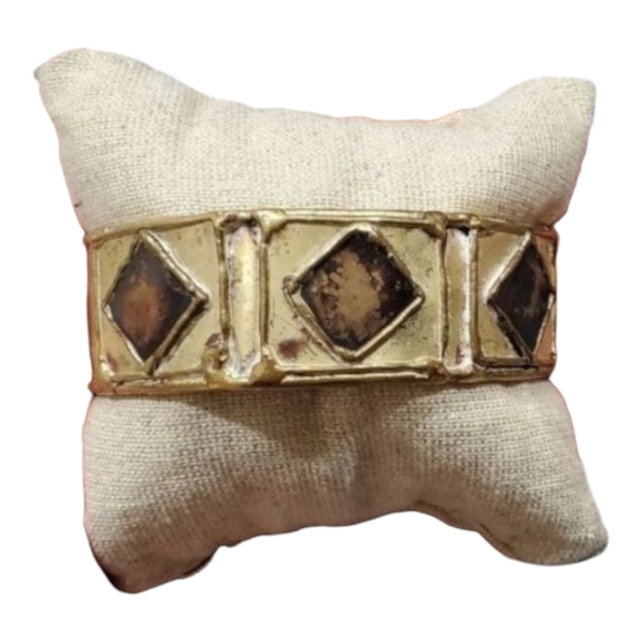 Distressed Brutalist Boho Cuff Bracelet